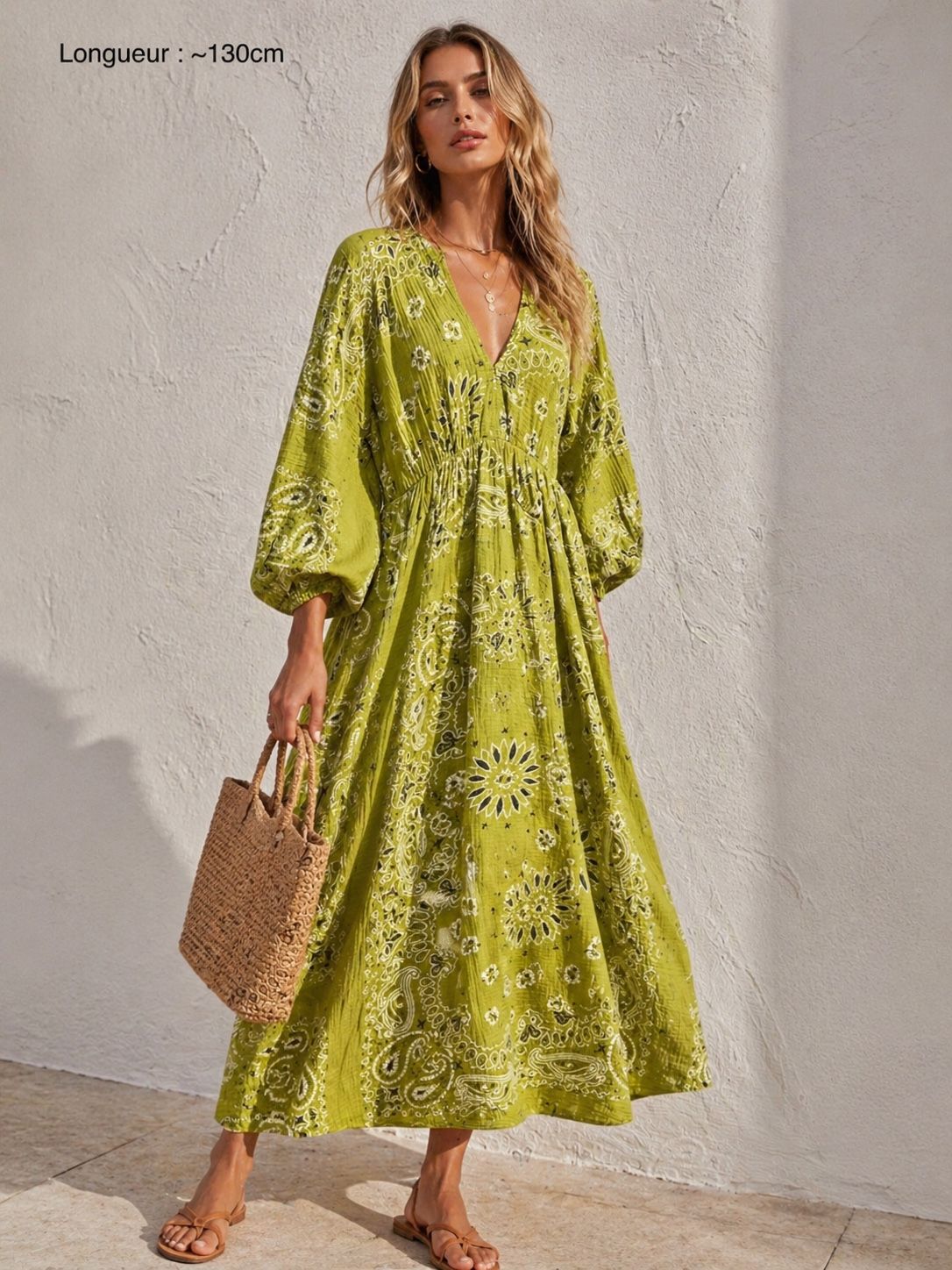 663 ROBE LONGUE GAZE DE COTON