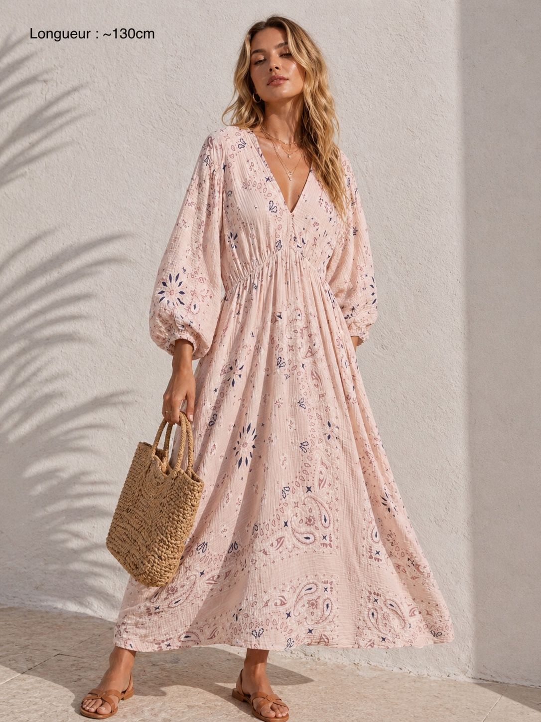 663 ROBE LONGUE GAZE DE COTON