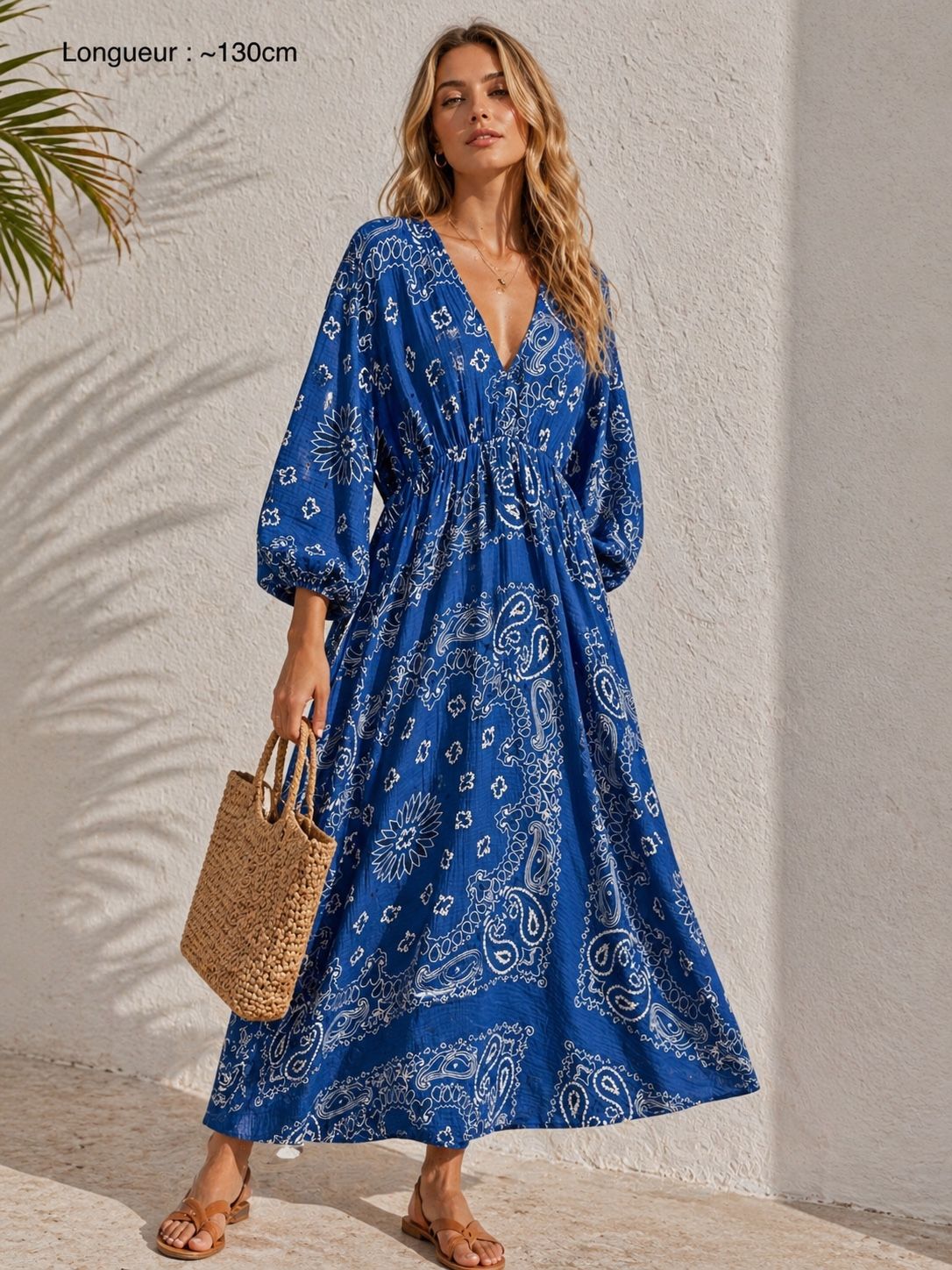 663 ROBE LONGUE GAZE DE COTON