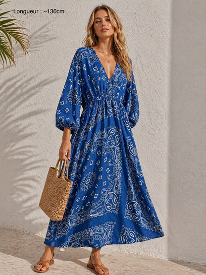 663 ROBE LONGUE GAZE DE COTON