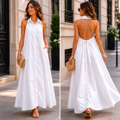 681 Robe boutonnée longue