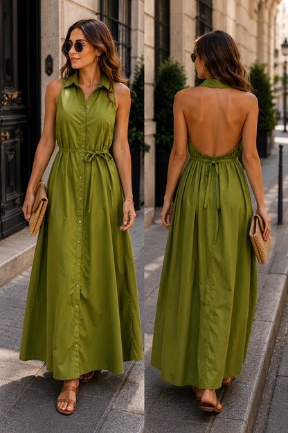 681 Robe boutonnée longue