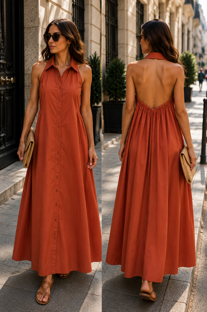 681 Robe boutonnée longue