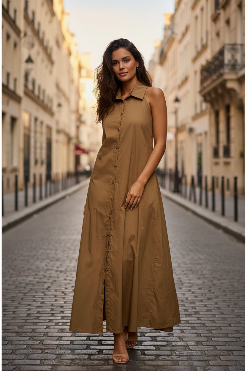 681 Robe boutonnée longue