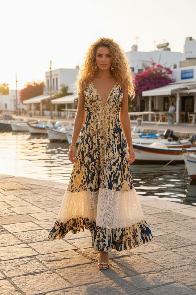 469 ROBE LONGUE BRODERIE