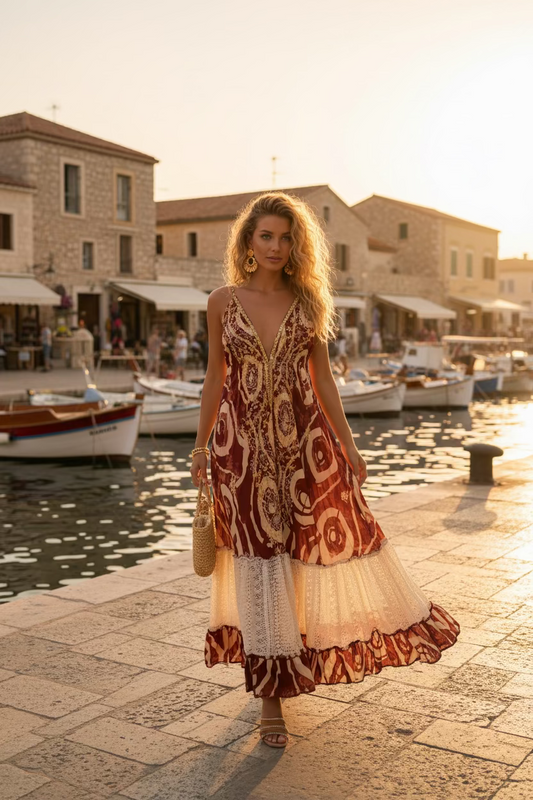 469 ROBE LONGUE BRODERIE