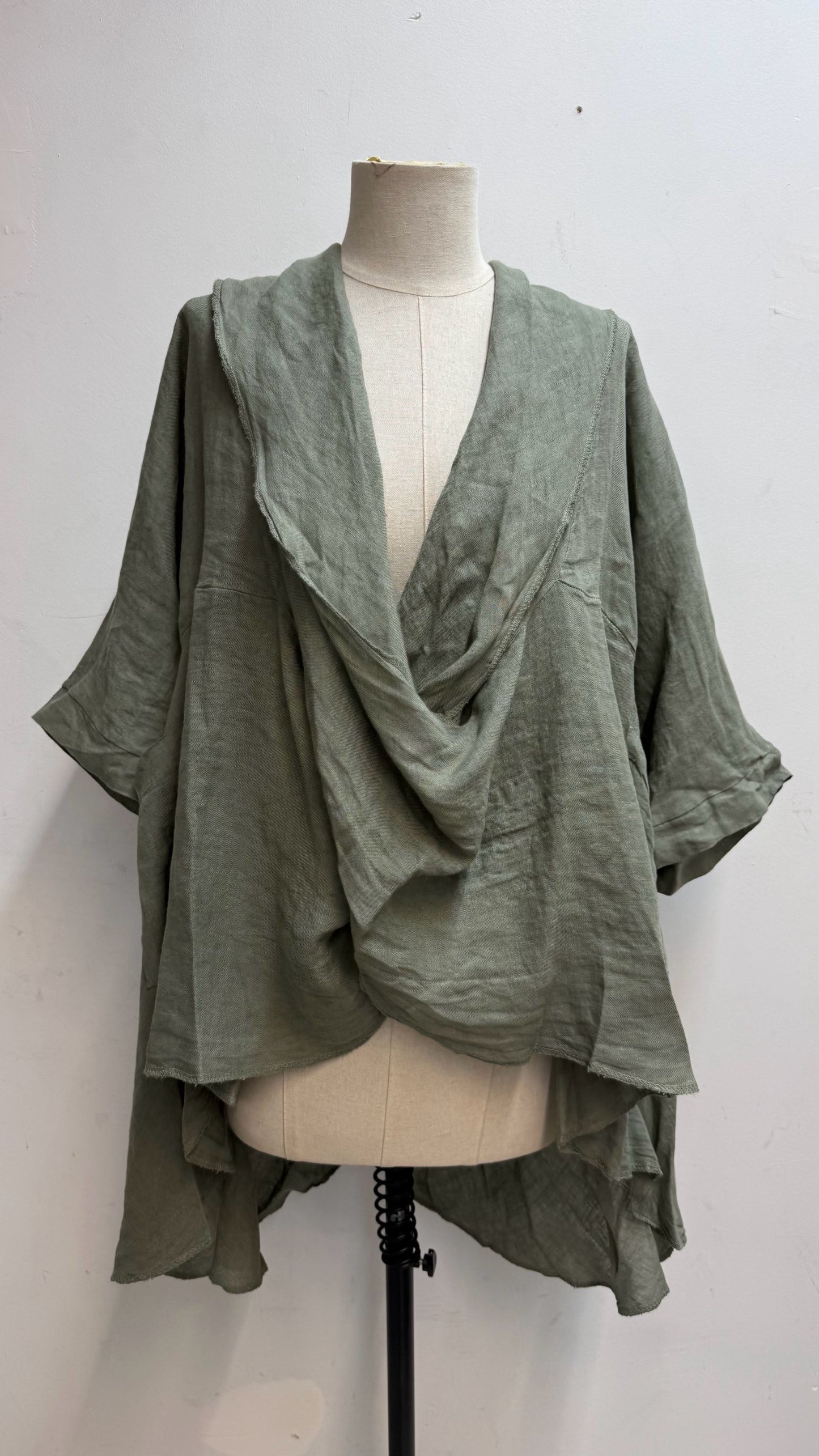696 poncho en lin