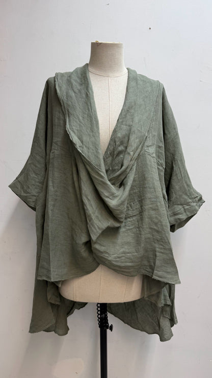 696 poncho en lin