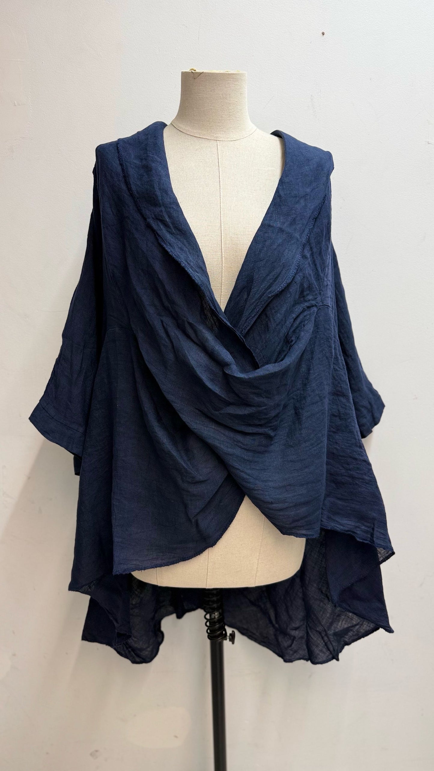 696 poncho en lin