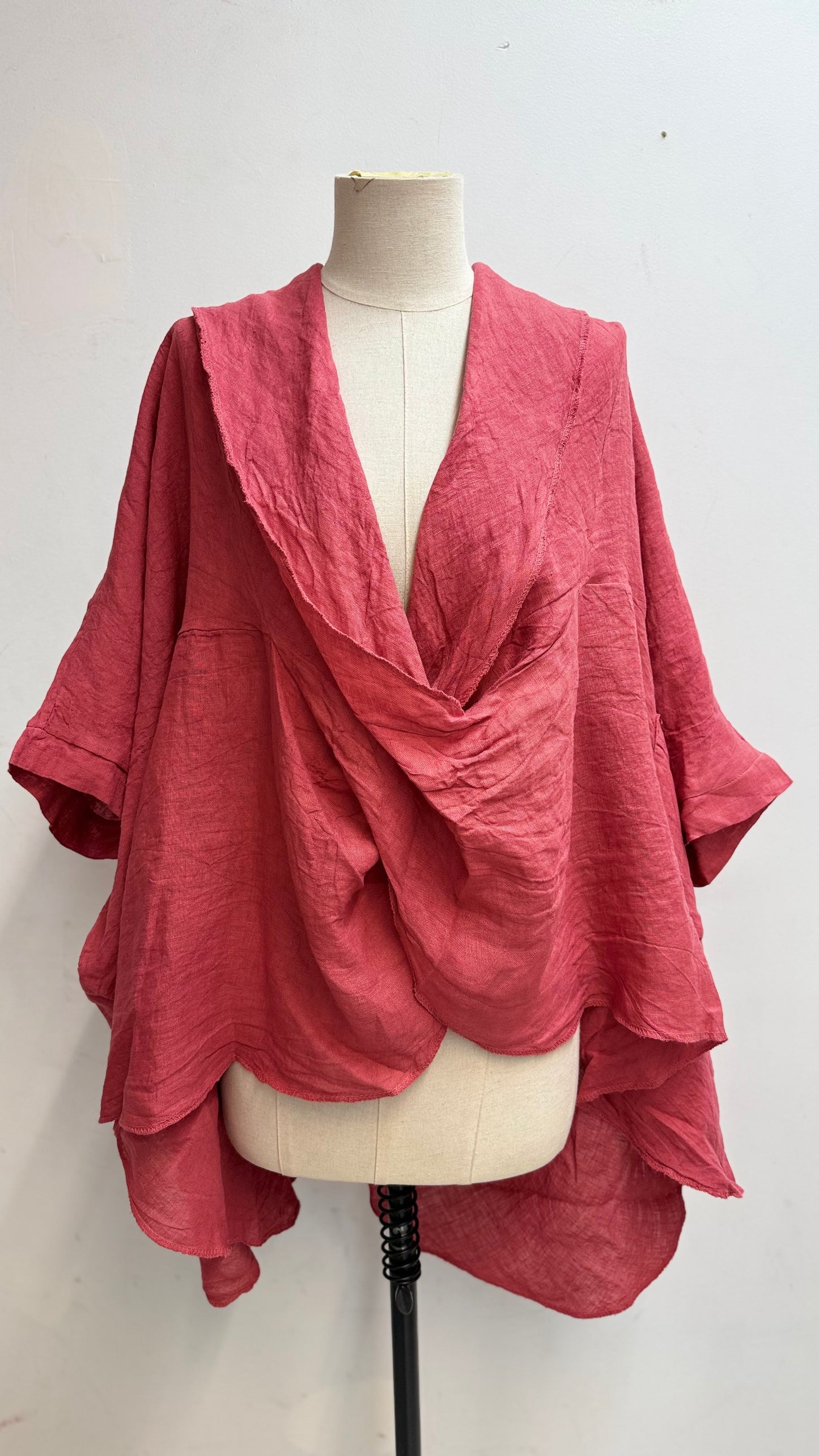 696 poncho en lin