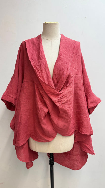 696 poncho en lin