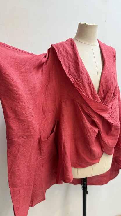 696 poncho en lin