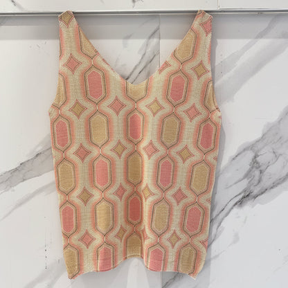 704 débardeur maille à motifs