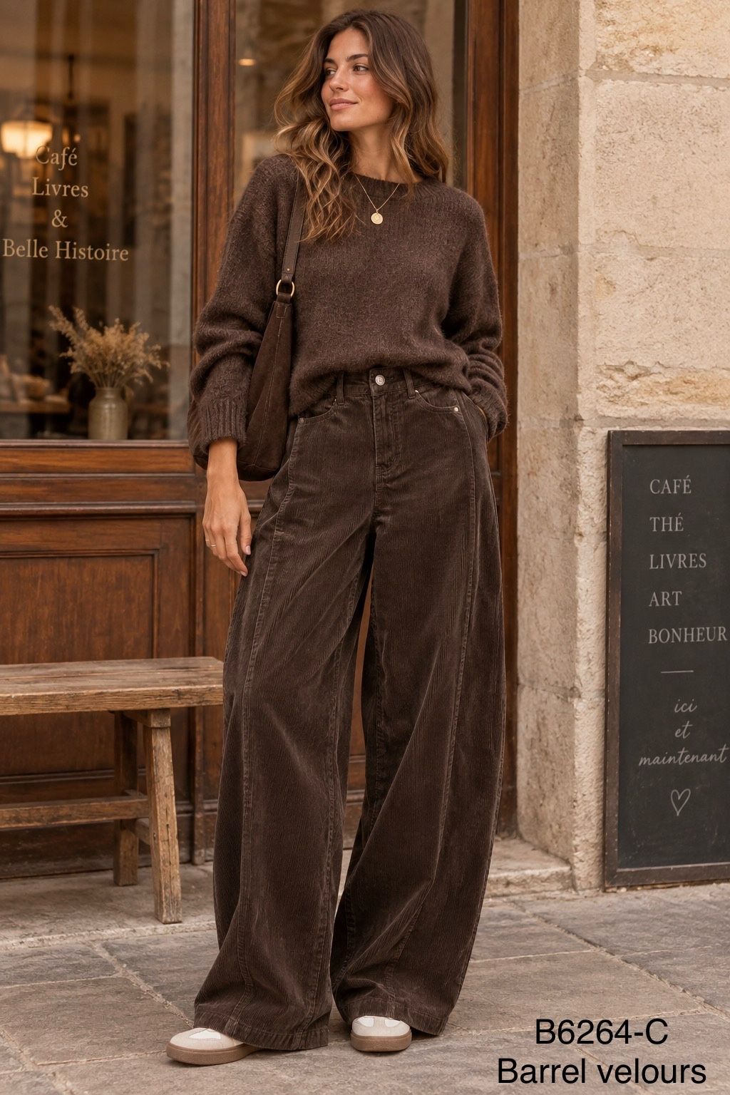 ALASKA Pantalon Barrel en velours