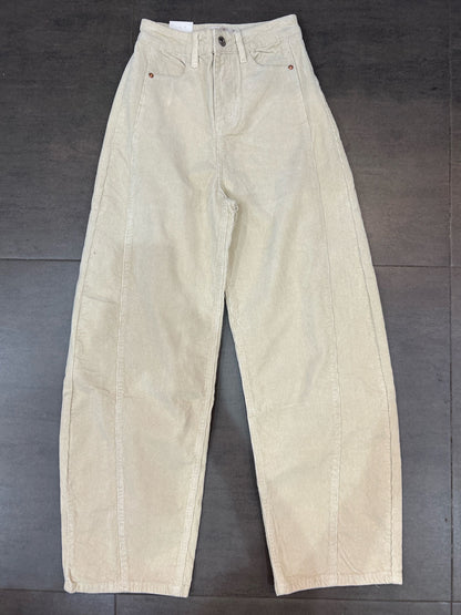 ALASKA Pantalon Barrel en velours