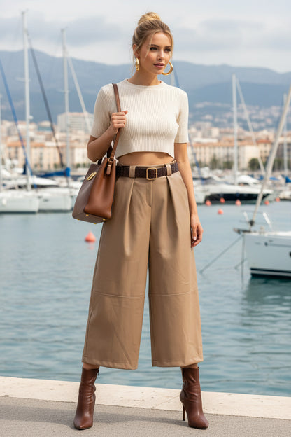 CORALIE simili cuir 7/8 ème