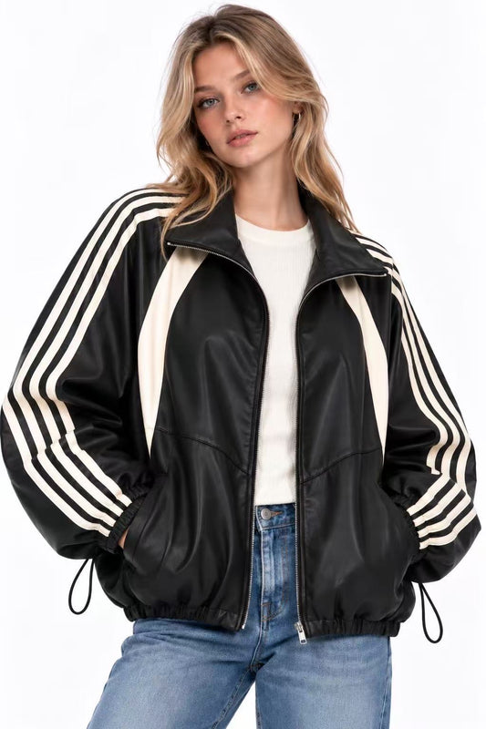 KARA Veste sportwear similicuir