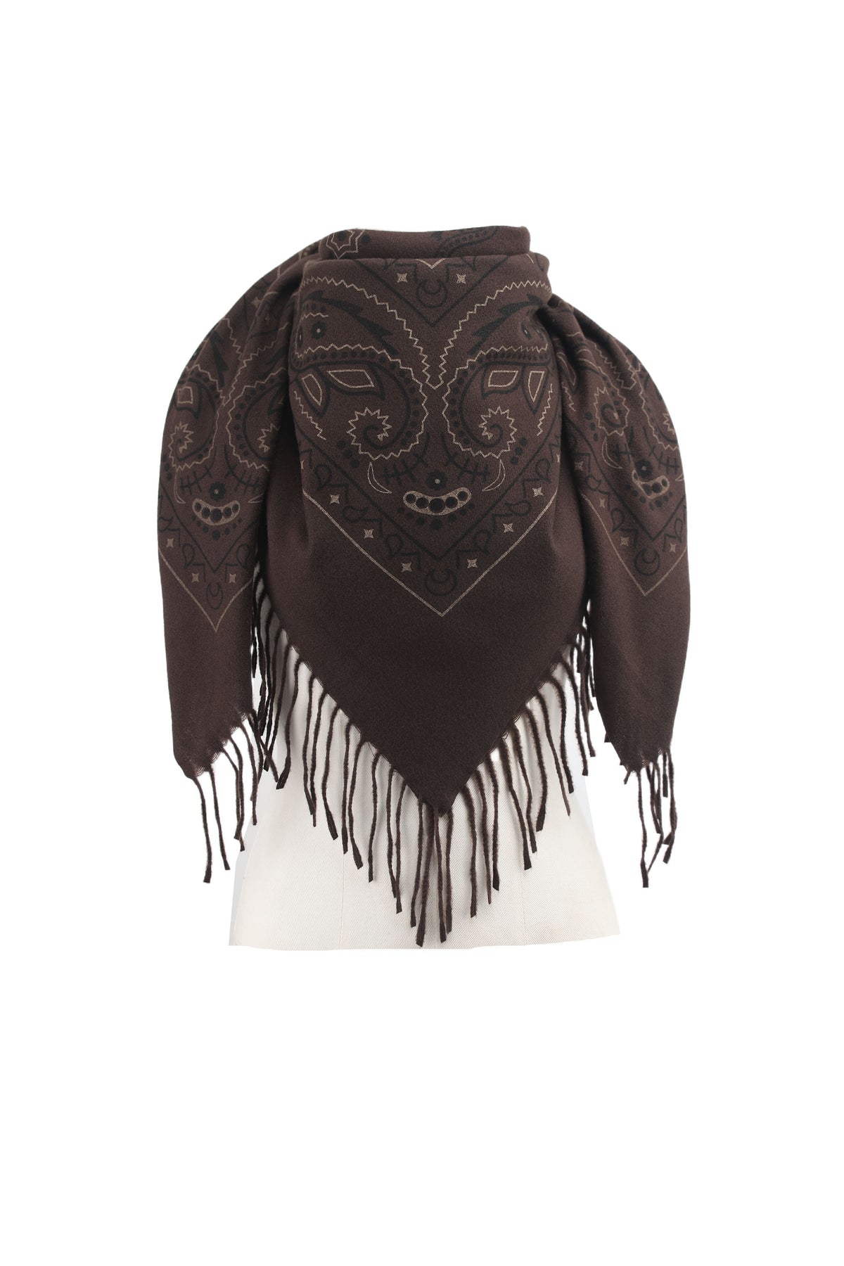 MORINE ECHARPE BANDANA frangée
