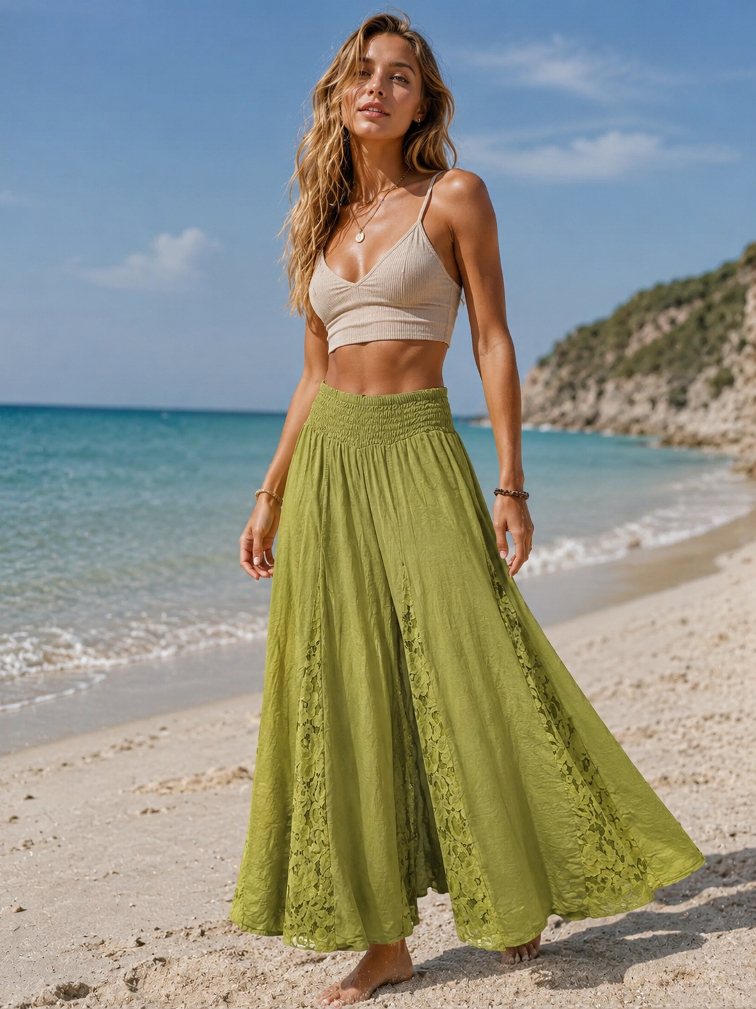 689 Pantalon jupe dentelle