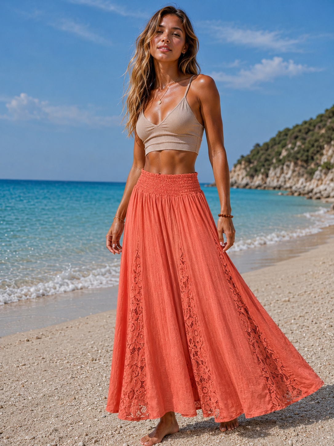 689 Pantalon jupe dentelle